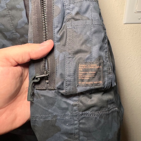 SuperDry SDX Parka Jacket Men's 2XL Blue Camo Faux Fur Trim Hood NWT - Picture 4 of 10